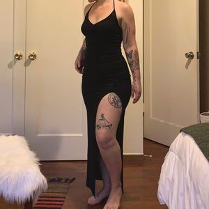 SALE Sexy black maxi dress Bear Dance